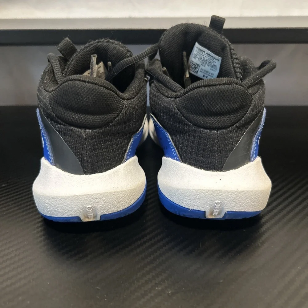 Under Armour Kids Lockdown 7 Basketball Shoes Blue Black Size 12K - Picture 4 of 8